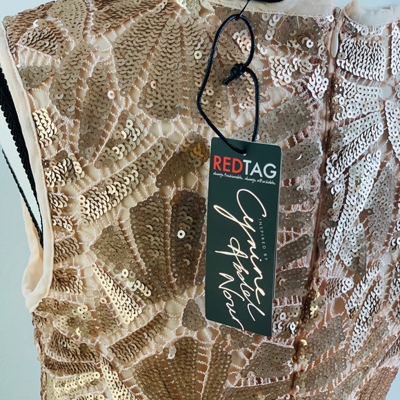 Belle Contrast Sequin Chiffon Bridesmaid Dress, size US 10 - Picture 15 of 16